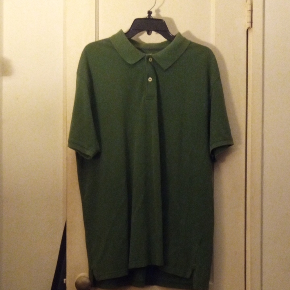 St. John's Bay Forest Green Heritage Pique Polo Shirt Men's XL
